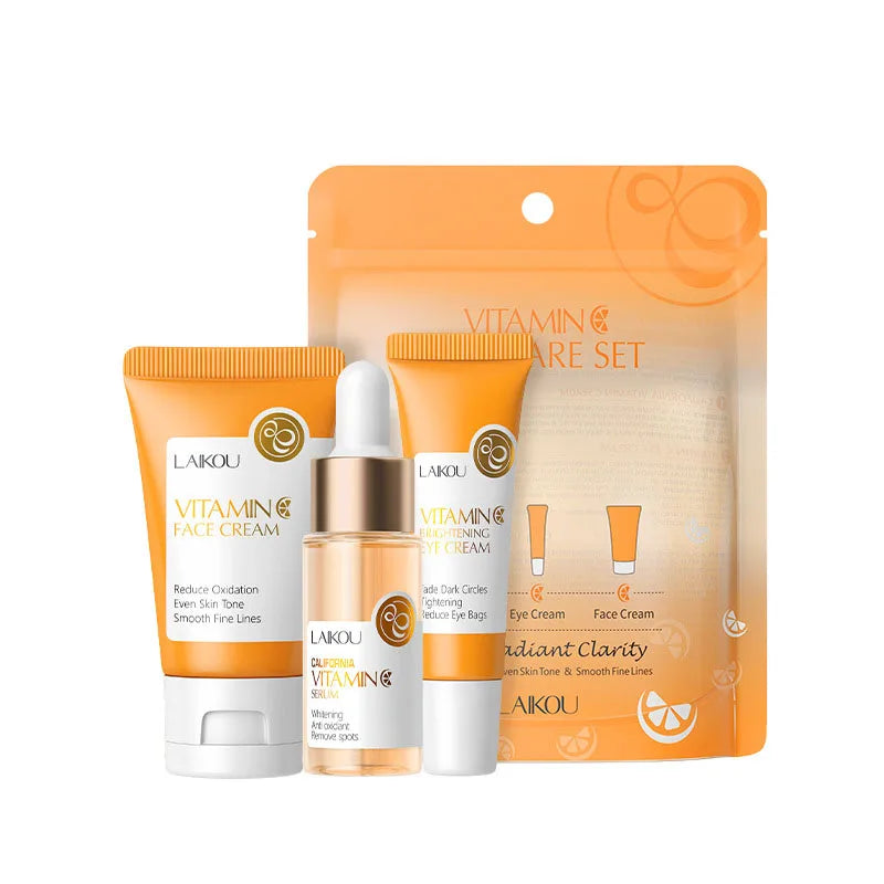 3pcs/set LAIKOU 24K Golden Vitamin C Sakura Skin Care Sets
