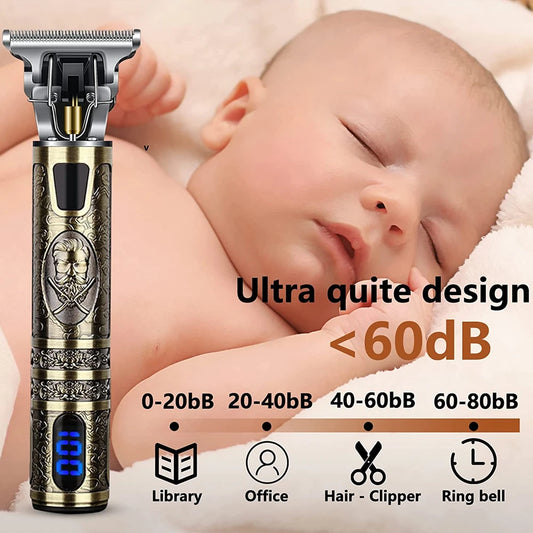 LCD Display T9 Electric Hairber 0mm Shaver Hair Trimer Home Appliances Travel Barber Razors Shaving Machine for Men Trimmer Man [HAI]