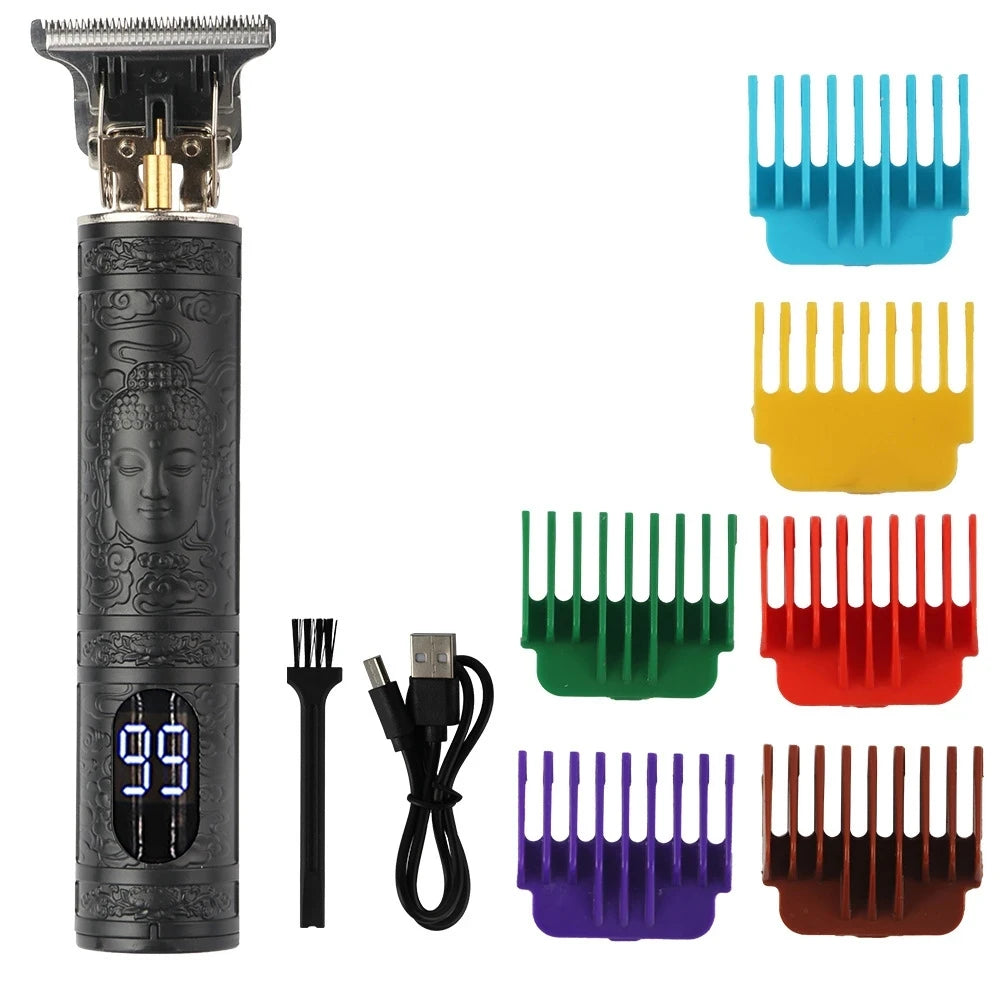 LCD Display T9 Electric Hairber 0mm Shaver Hair Trimer Home Appliances Travel Barber Razors Shaving Machine for Men Trimmer Man [HAI]