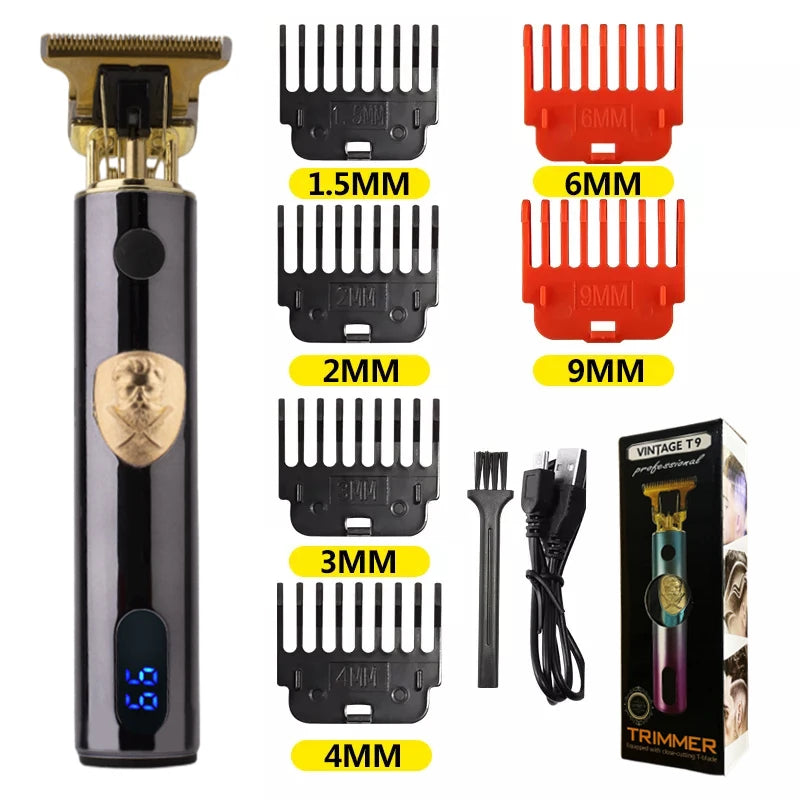 LCD Display T9 Electric Hairber 0mm Shaver Hair Trimer Home Appliances Travel Barber Razors Shaving Machine for Men Trimmer Man [HAI]