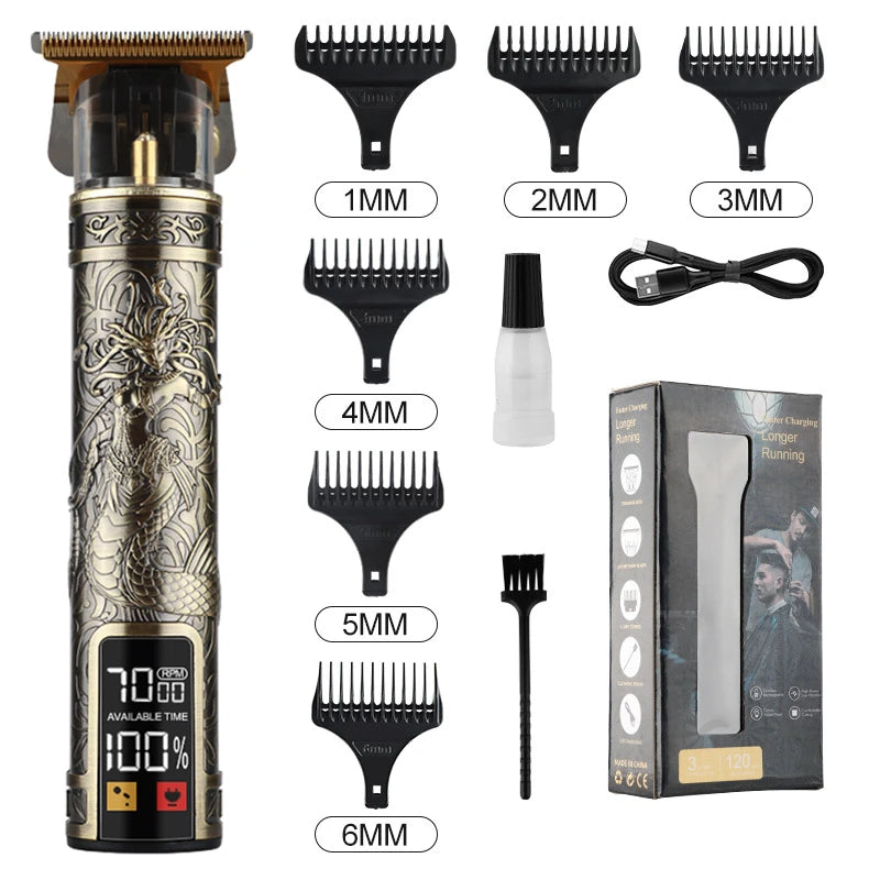 LCD Display T9 Electric Hairber 0mm Shaver Hair Trimer Home Appliances Travel Barber Razors Shaving Machine for Men Trimmer Man [HAI]
