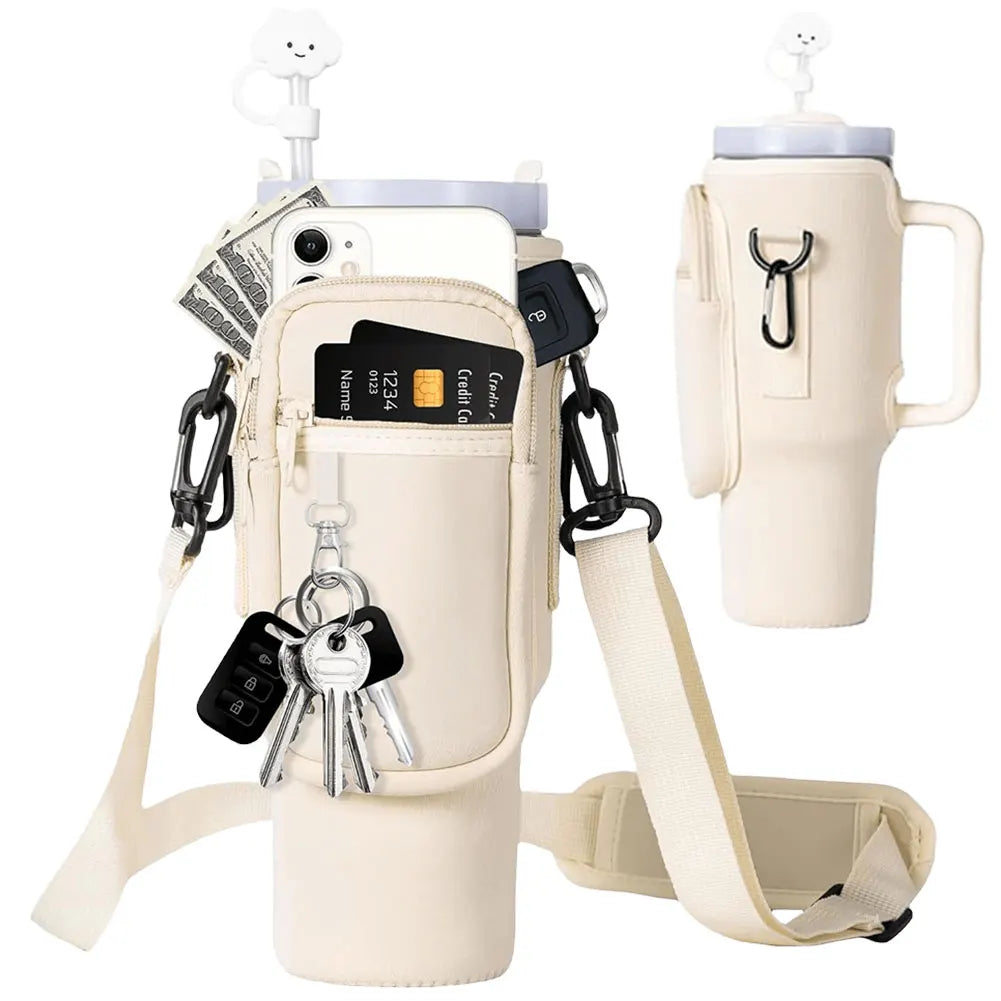 Borsa per bottiglia d'acqua portatile con tracolla regolabile Borsa per bottiglia d'acqua portatile con tracolla regolabile