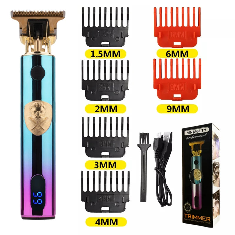 LCD Display T9 Electric Hairber 0mm Shaver Hair Trimer Home Appliances Travel Barber Razors Shaving Machine for Men Trimmer Man [HAI]