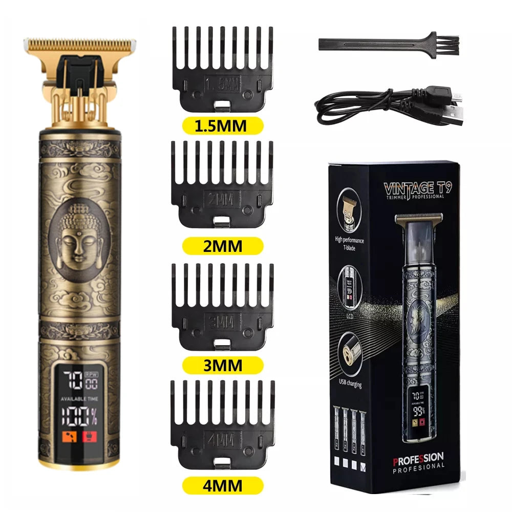 LCD Display T9 Electric Hairber 0mm Shaver Hair Trimer Home Appliances Travel Barber Razors Shaving Machine for Men Trimmer Man [HAI]
