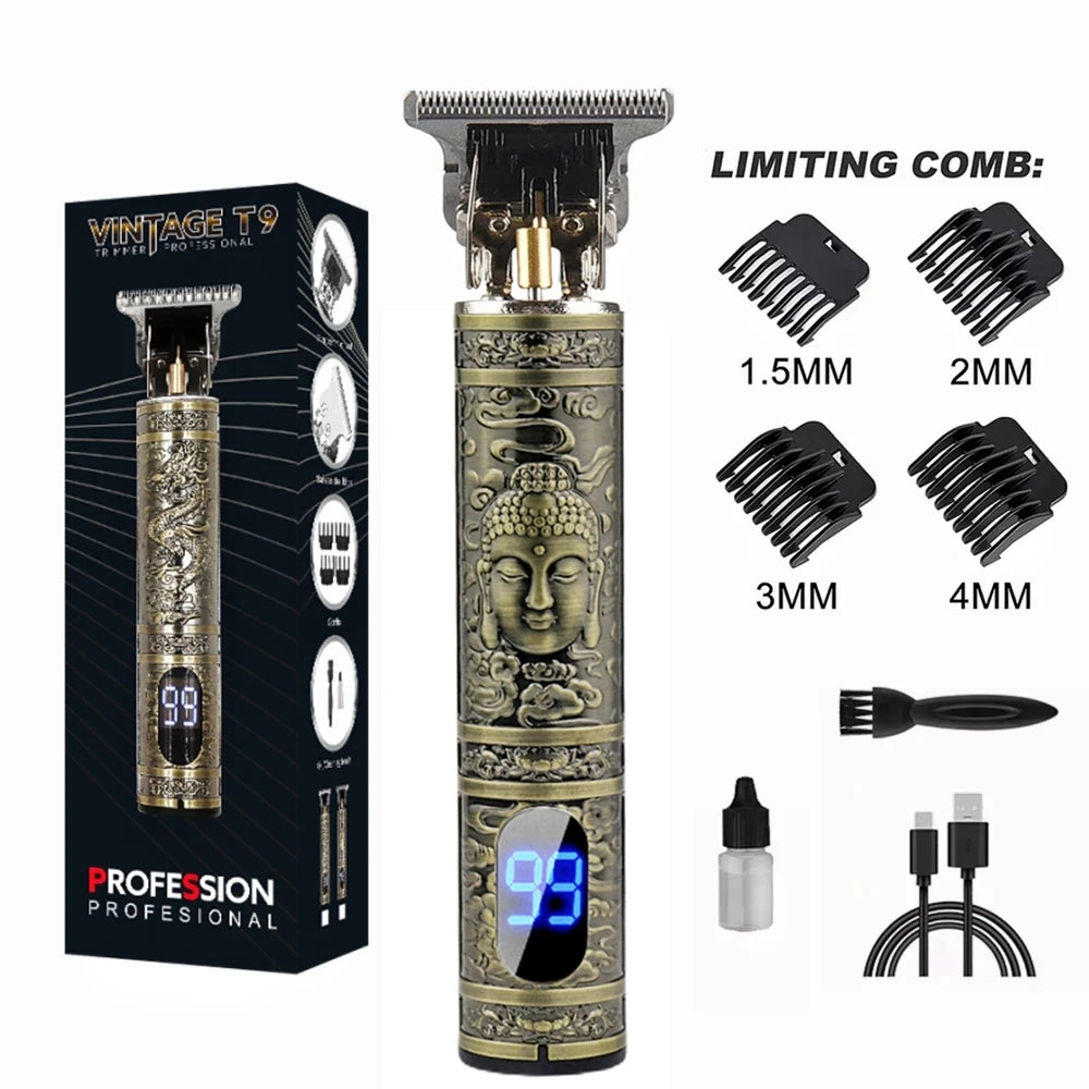 LCD Display T9 Electric Hairber 0mm Shaver Hair Trimer Home Appliances Travel Barber Razors Shaving Machine for Men Trimmer Man [HAI]